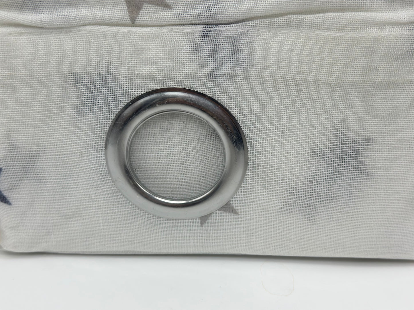 Voilage tamisant, Stars bleu et blanc l.135 x H.260 cm