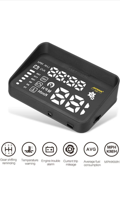 AUTOOL – compteur de vitesse X220 universel pour voiture, affichage tête haute obd hud, Interface OBD2