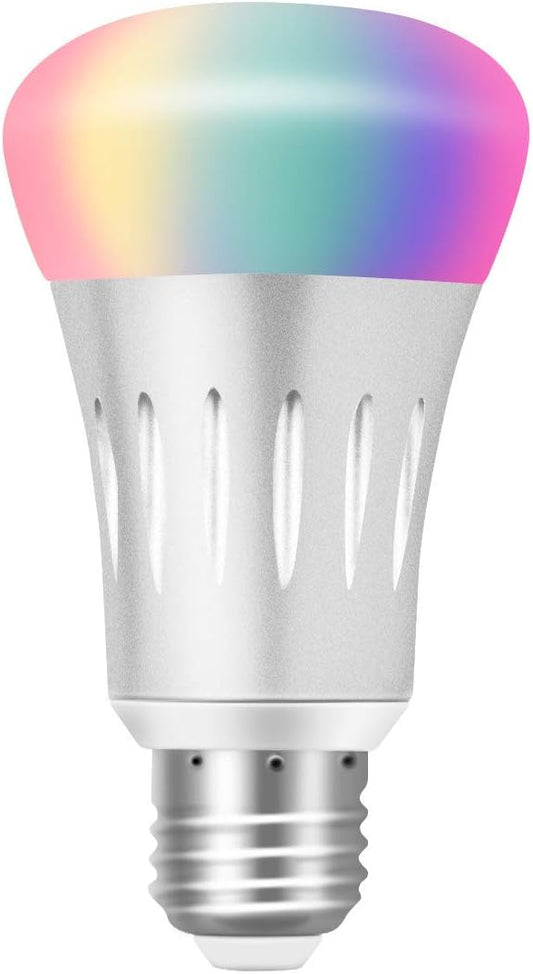 Ampoule Connectée, Ampoule LED E27 6000k+600LM 7W RGB Compatible avec Alexa Google Home Vocale Ampoule Intelligente Wifi Dimmable App Télécommande Fonction de Minuterie