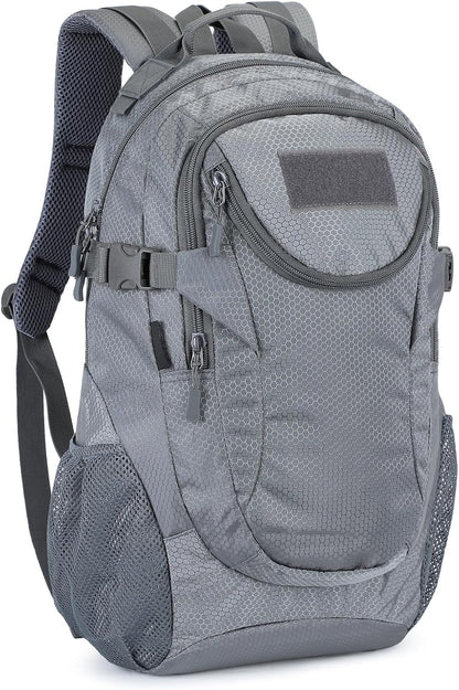 VINBAGGE Sac à dos militaire Molle - Tactique - Pour moto, randonnée, plein air - Étanche - 25 l - Campus - Chasse - Sac à dos d'écolier - Pour homme et femme - Gris, Gris-11, XXL
