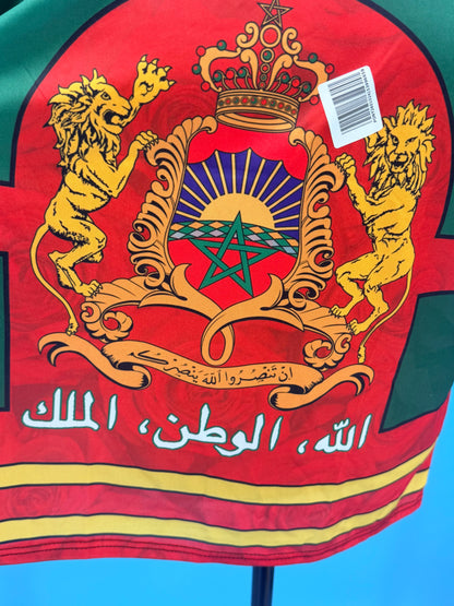 T-shirt de football marocain imprimé en 3D pour hommes, vêtements de sport marocains, t-shirt à col en V, manches courtes