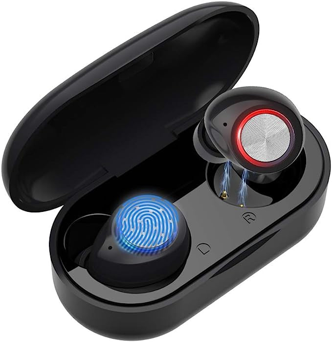 Écouteurs Bluetooth sans Fil 5.0 Réduction du Bruit Sports pour iOS Android Noir