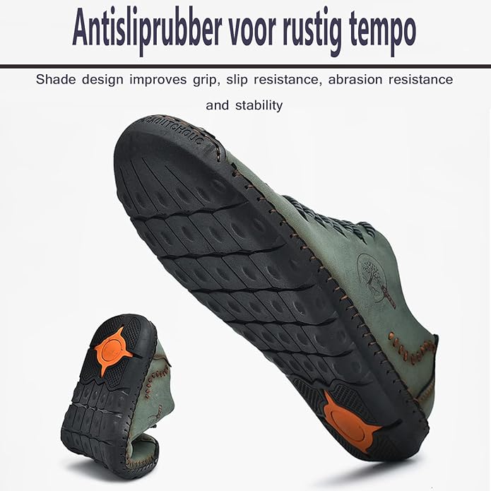 Chaussures en cuir décontractées pour hommes Mocassins athlétiques légers Chaussures à enfiler à la mode