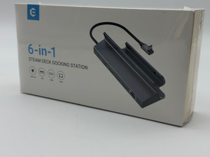 Station d'accueil pour Steam Deck, Steam Deck Dock de 6 en 1 avec 3 * USB 3.0, 1 Gbps Ethernet, HDMI