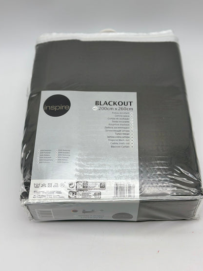 Rideau occultant, Newblackout gris foncé l.200 x H.260 cm