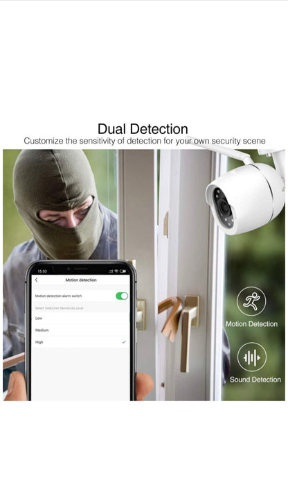 Caméra FHD compatible avec affichage de l’image sur les écrans des assistantes Alexa/Google