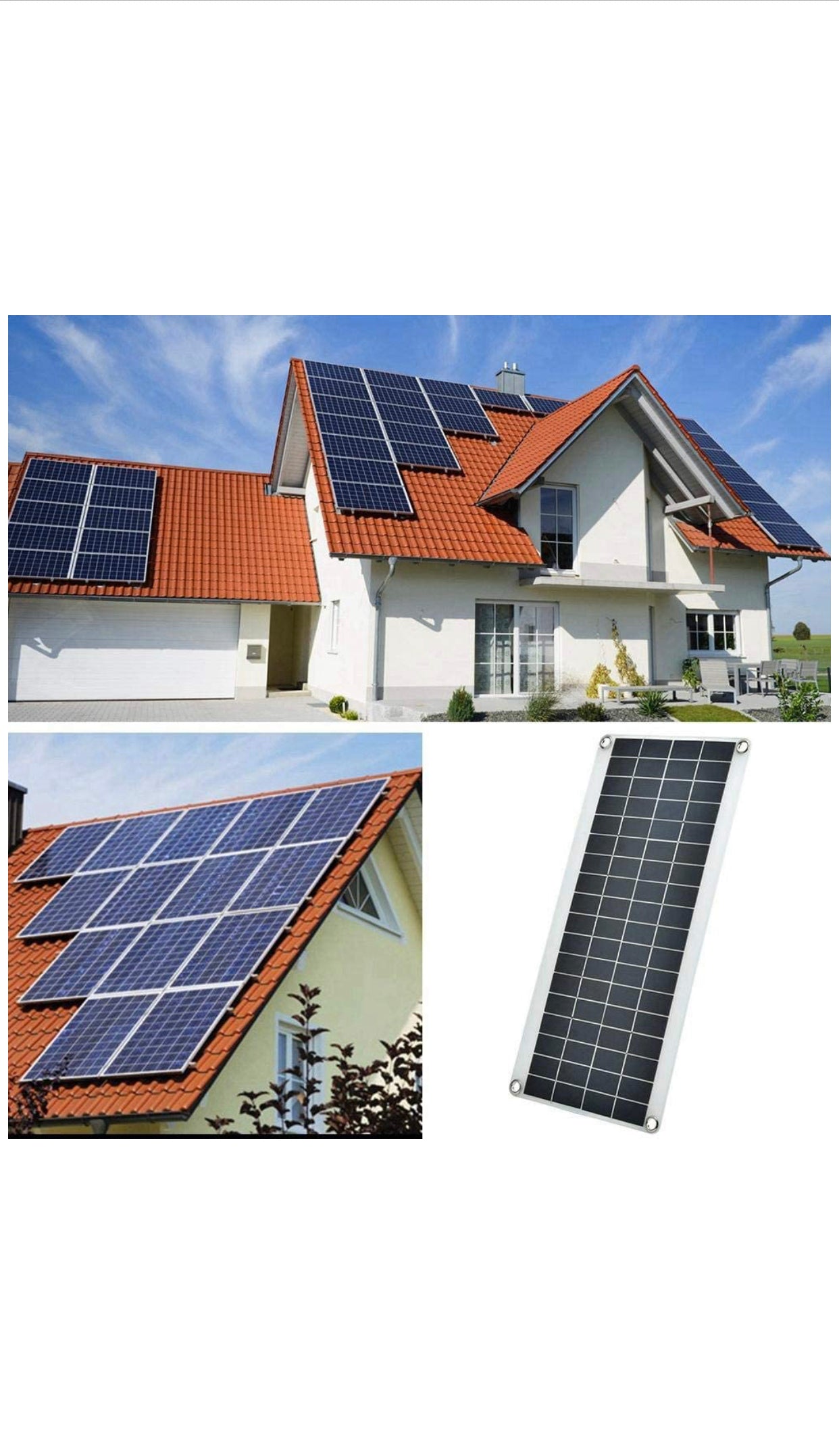 Panneau solaire, nouveau panneau solaire polycristallin flexible de 20W durable extérieur imperméabl