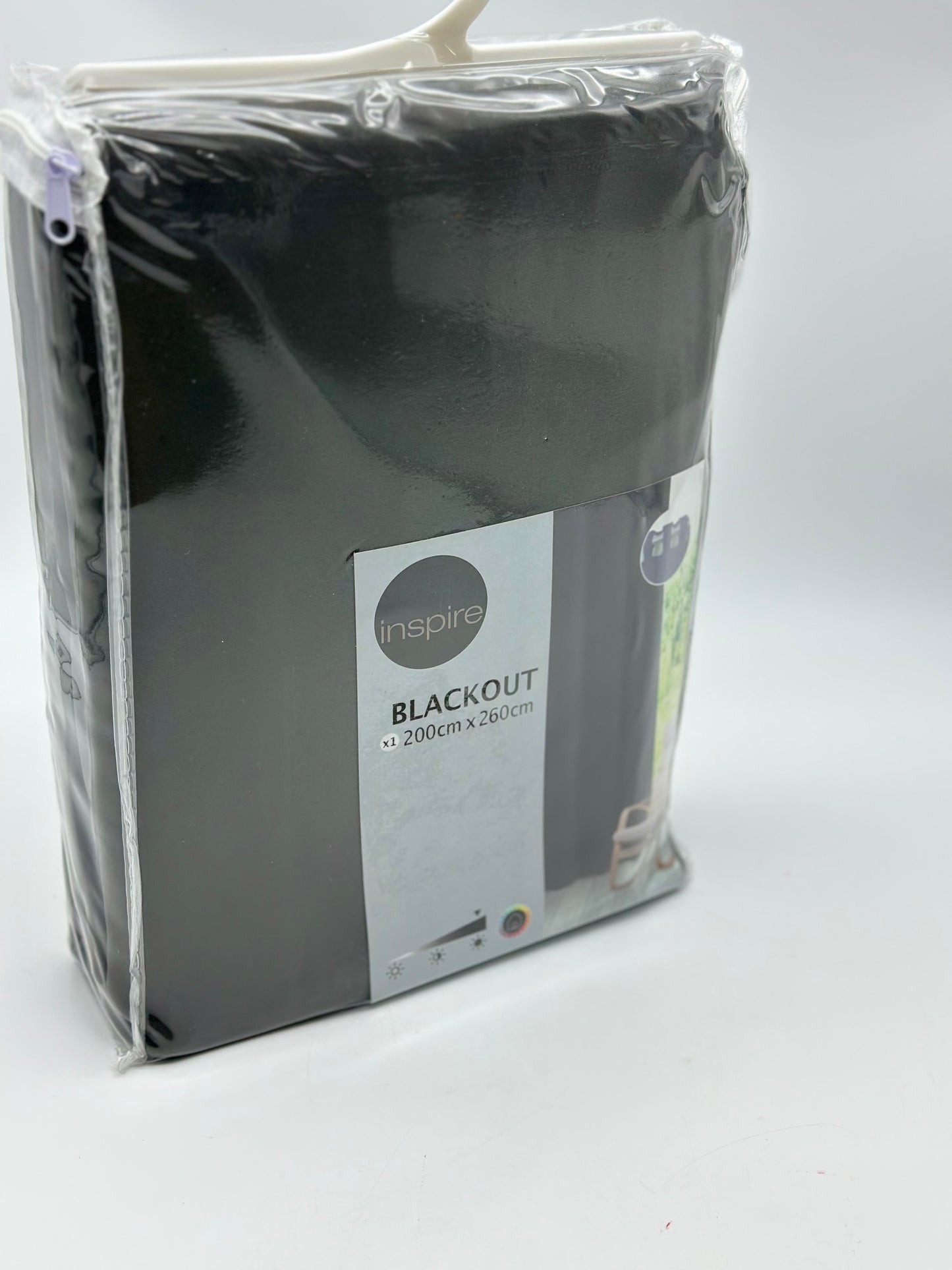Rideau occultant, Newblackout gris foncé l.200 x H.260 cm