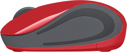 Logitech Mini souris optique sans fil M187, rouge