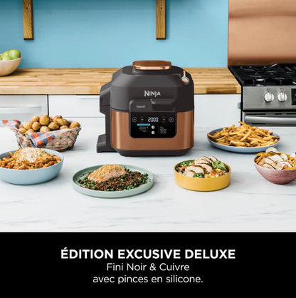 Ninja Speedi multicuiseur 10-en-1 vapeur/air,cuisson sans huile, nettoyage facile 5,7L, noir/cuivre