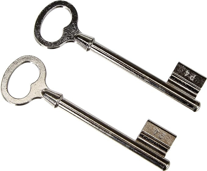 Serrure en Applique Horizontale à fouillot Gauche - Kaki, 2 Clés fournies, Axe à 55 mm, Carré de 6mm