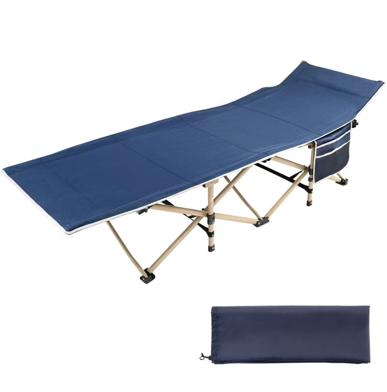 Lit De Camping Pliable, Lit D'invité, Charge Jusqu'à 300 kg, avec Sac De Transport, Poids 6 kg, neuf