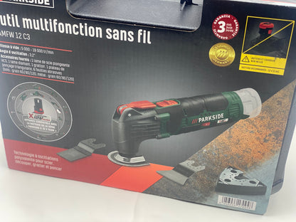 PARKSIDE® Outil Multifonctions sans fil 12 V sans batterie ni chargeur Neuve