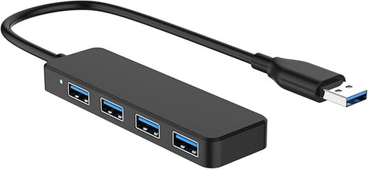Hub USB 3.0 Multi USB 4 Ports 3.0 5Gbps Adaptateur Portable Multi Data Hub avec Câble de 30mm Compatible pour Macbook/Mac Pro/Mini/iMac/Surface Pro/XPS/Notebook PC, Plug-et-Play
