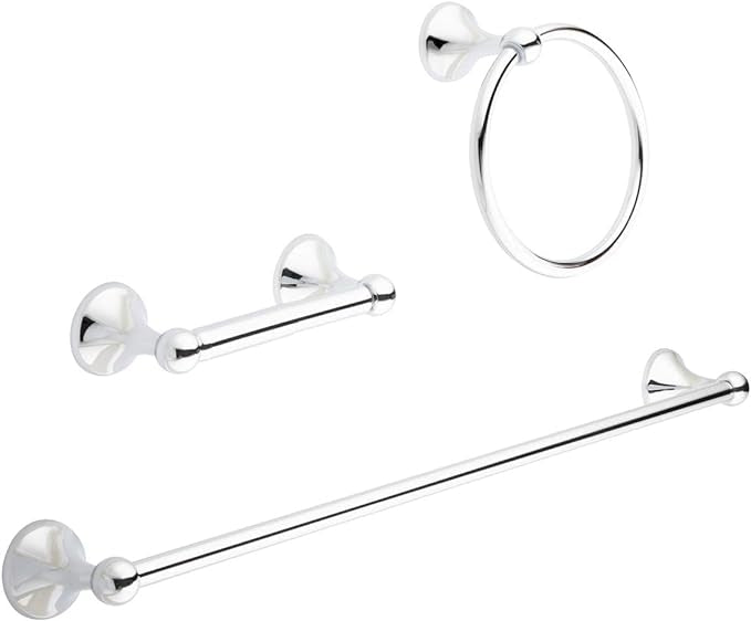 Lot de matériel pour salle de bain, 3 pièces, chrome poli neuf