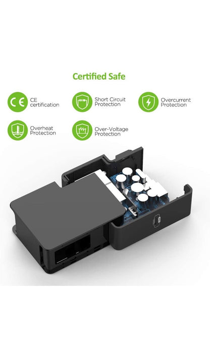 Chargeur mural ultra rapide grâce à ses 60watt et USB C, prise EU/UK neuf