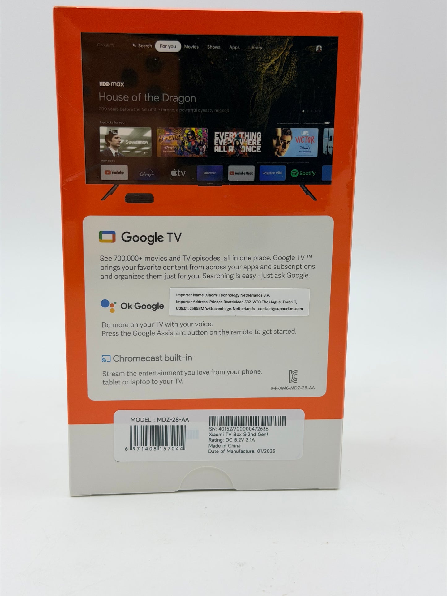 Xiaomi TV Box S 2nd Gen 4K Android Streaming Box | Chromecast & Bluetooth 5.2 | Dual Wi-FI | 2GB RAM+8GB ROM | Mijia Smart TV Box with IR Remote for 4K TVs