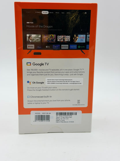 Xiaomi TV Box S 2nd Gen 4K Android Streaming Box | Chromecast & Bluetooth 5.2 | Dual Wi-FI | 2GB RAM+8GB ROM | Mijia Smart TV Box with IR Remote for 4K TVs