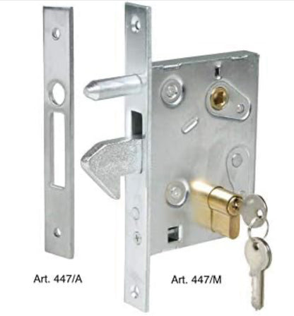 IBFM 447 Serrure à crochet à encastrer, 60 mm