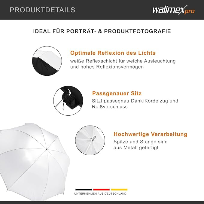 Parapluie diffuseur walimex translucide, 72 cm