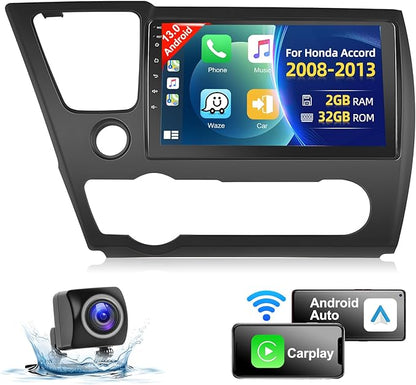 2+32G Podofo Android 13.0 Autoradio pour Honda Civic 2013 2014 2015 2016 2017 mit Kabelloses A-pple Carplay/Android Auto Bluetooth Bildschirm Touchscreen Lenkradkontrolle/GPS/WiFi/RDS/FM