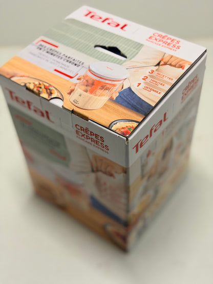 Tefal Crêpes Express Batteur intelligent, 900 ml, Gaufres Crêpes Pancakes en 2 minutes, Pâte sans grumeaux, Fait maison, Résultats parfaits, Facile à utiliser, 3 recettes graduées intégrées K1844404
