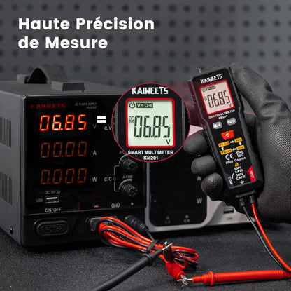 Multimètre Numérique, Multimètre Auto, Mesure Intelligente, Multimètre Professionnel, Testeur Electrique, Voltmetre, Mesure de Tension CA/CC, Résistance, Continuité et Séquence de Phase