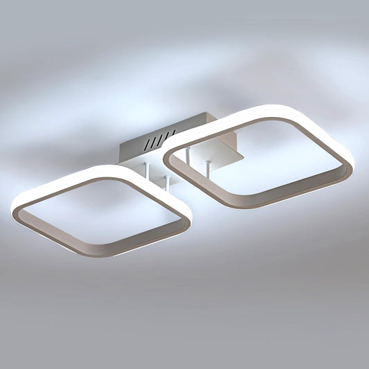 Plafonnier LED 50CM, Luminaire Plafonnier Chambre Moderne, Lampe Plafond 32W 2350LM pour Couloir Cuisine Salon, Éclairage Intérieur Blanc Froid 6500K [Classe énergétique G]