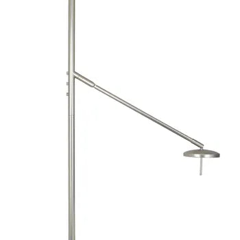 Lampadaire avec liseuse, Mirasol, nickel, H.181 cm 2044 + 584 lm neuf