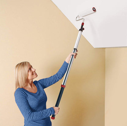 Rouleau de seringue de peinture extensible longue portée - décoration facile pour murs et plafonds intérieurs et extérieurs