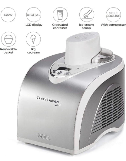 Ariete 693 Machine à Glace Auto-Refroidissante en Métal avec Compresseur neuve