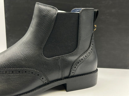 Bruno Marc Men Chelsea Boots Brogue en cuir Bottes de cheville Bottes Slip Boots