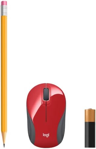 Logitech Mini souris optique sans fil M187, rouge