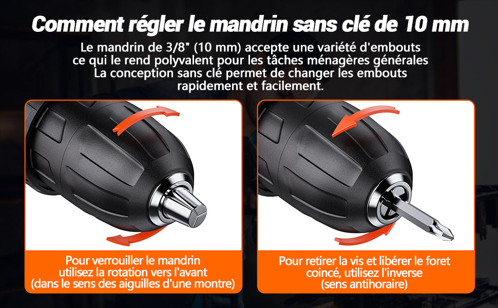 Perceuse Visseuse Devisseuse Sans Fil 12V, avec 2 Batteries et 25 Accessoires, 25Nm neuve