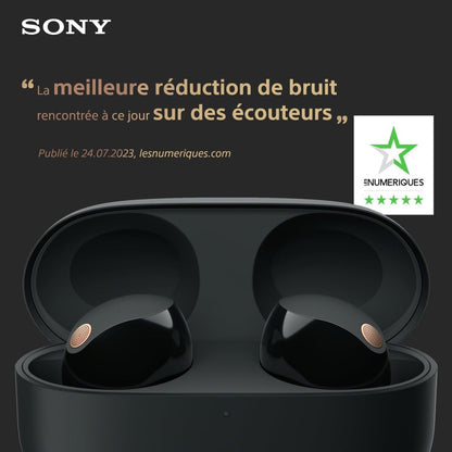 Sony WF-1000XM5 écouteurs sans Fil à réduction de Bruit, Bluetooth, Intra-Auriculaires avec Micro, 36 Heures d'autonomie, Charge Rapide, IPX4, Compatible iOS et Android - Noir