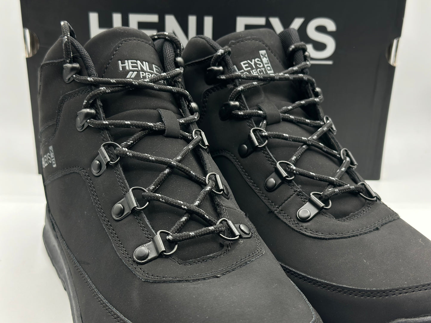 Henlys Chaussures de randonnée pour homme Noir