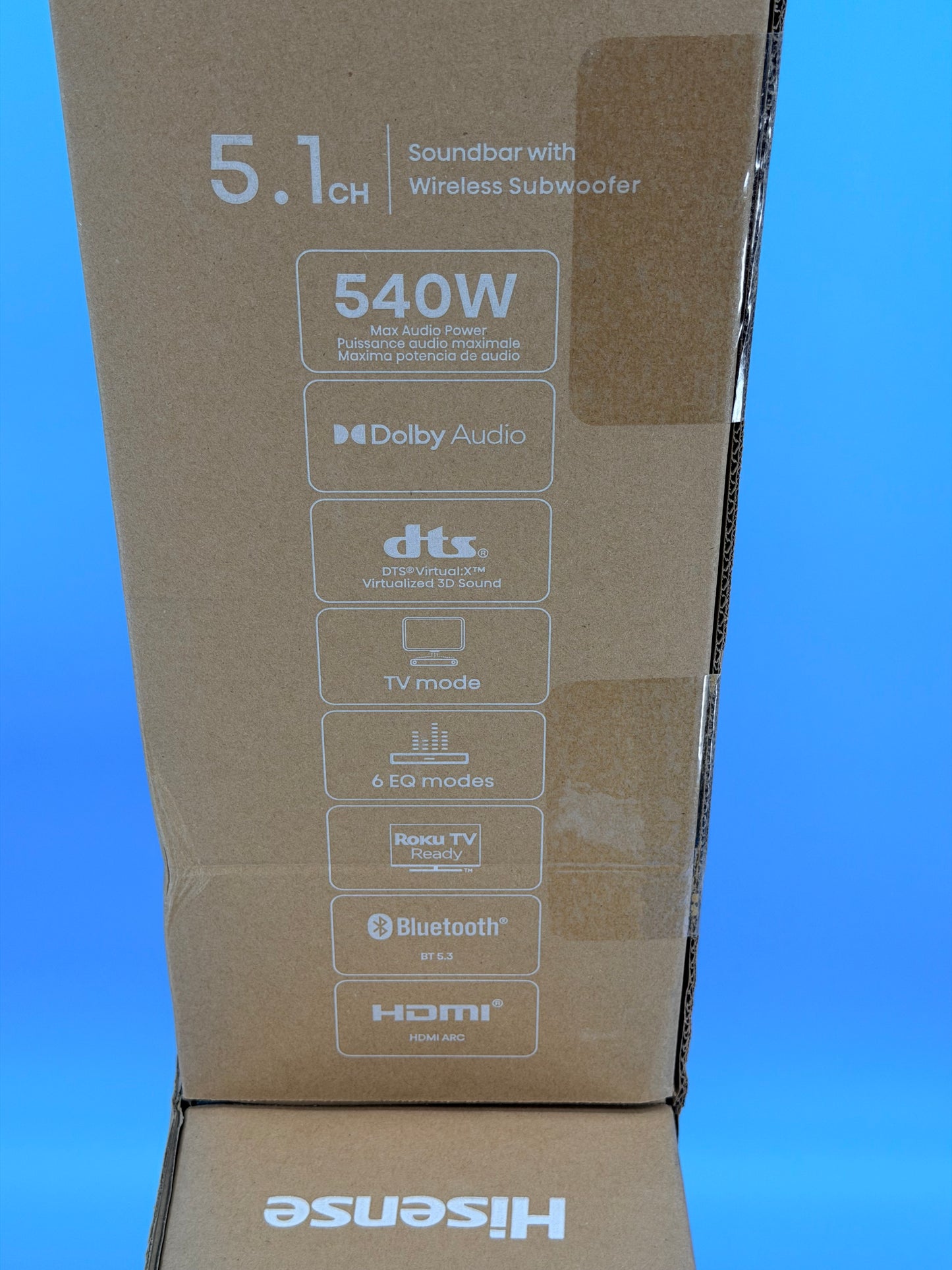 Hissens Barre de son 5.1 CH, 540 W, Dolby Audio
HS5100