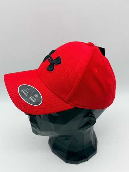 Casquette - Under Armour - Blitzing 3.0 - Rouge - Visière recourbée - Tissu UA Microthread