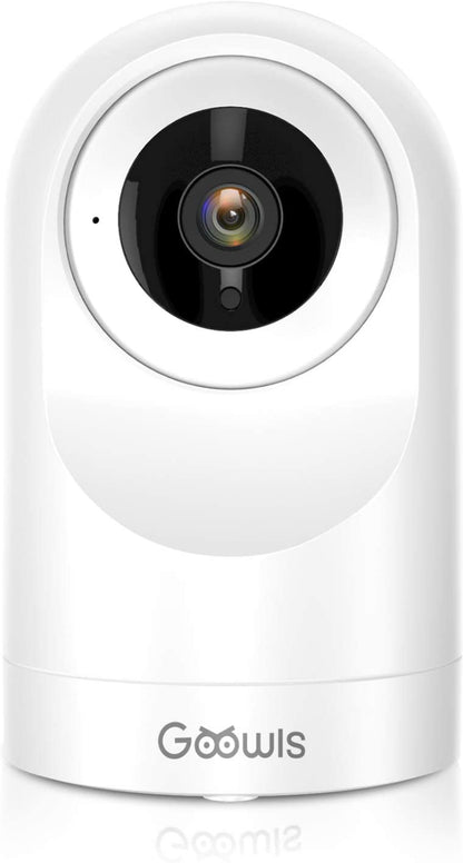 Caméra WiFi pour la sécurité domestique 1080P Pan/Tilt 2.4GHz pour moniteur bébé/animal de compagnie/nounou Vision nocturne Détection de mouvement Audio bidirectionnel Fonctionne avec Alexa