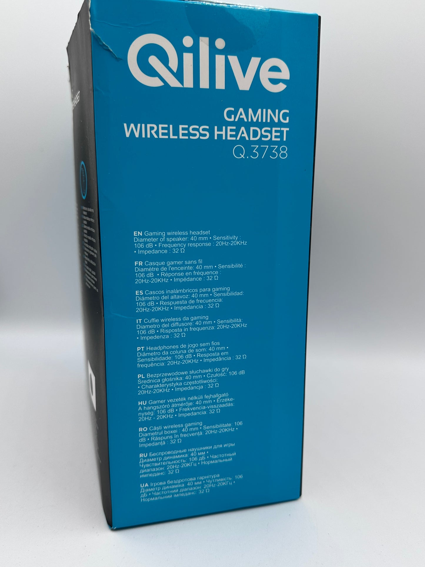 QILIVE
Casque sans fil Gaming Q.3738 Noir
Microphone - Stéréo - 6 heures d'autonomie