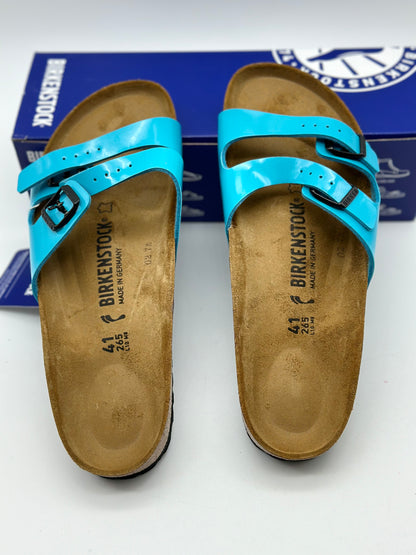BIRKENSTOCK Ibiza Réglable Double Bandoulière Sandales Mer Bleu Taille 43 Et 42