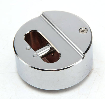 Fermer à clé Rondelle de hockey en acier chromé de 73 mm, Serrure de porte de remplacement pour camionnette robuste ronde à cadenas dissimulé en acier solide