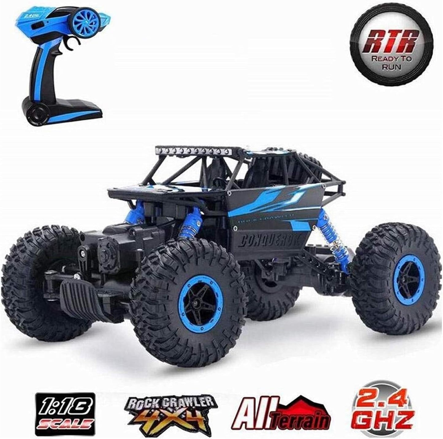 Voitures 1:18 RC Véhicule de roche hors route Camion de grimpeur 4WD Voitures de course à grande vitesse 2.4Ghz Télécommande radio électrique rapide Buggy Hobby Car Escalade pour Enfants Jouet pour Adultes Et Enfan