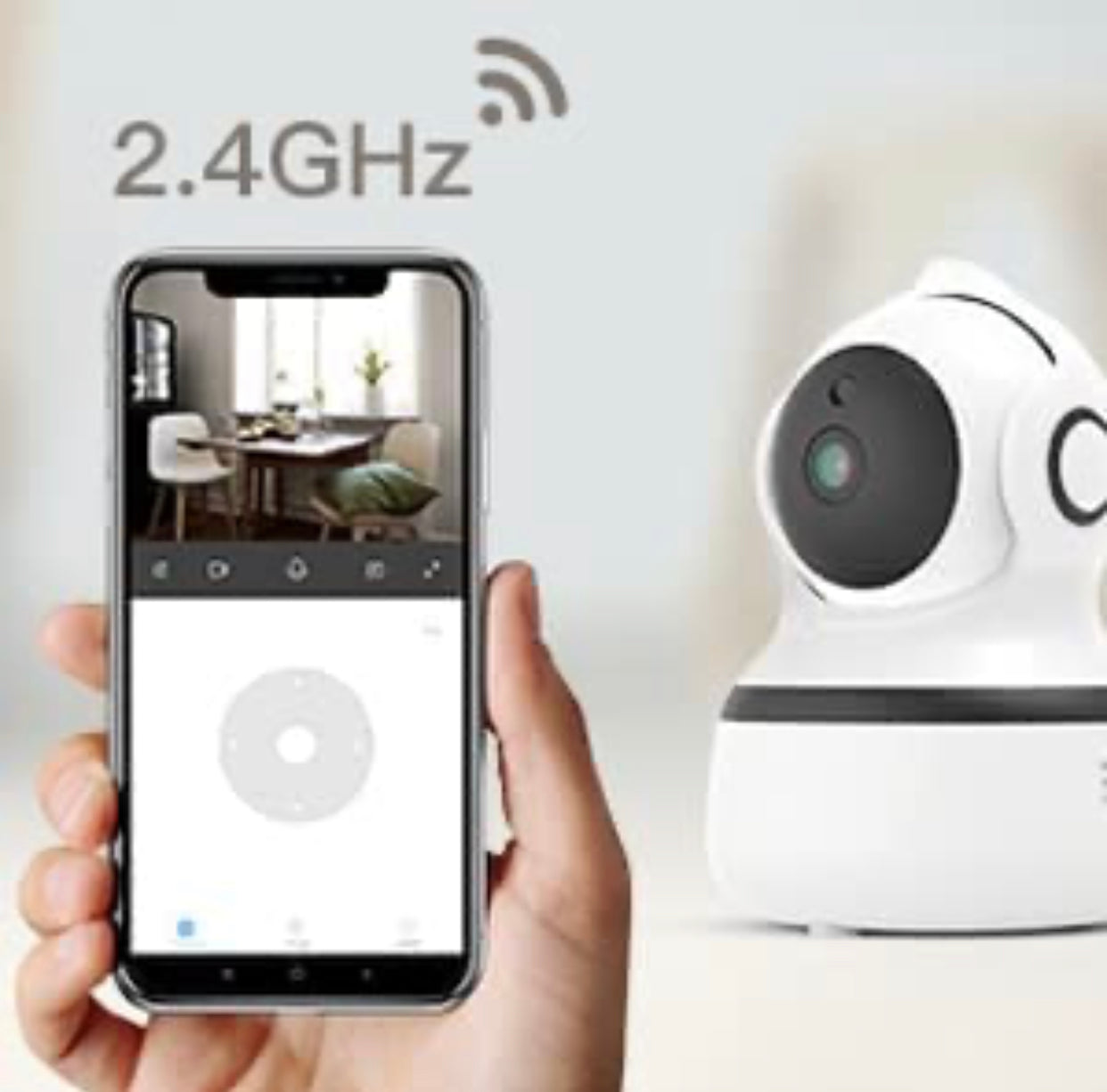 Caméra Surveillance IP WiFi 1080P FHD sans Fil 2,4 G Vision panoramique de sécurité avec détection M