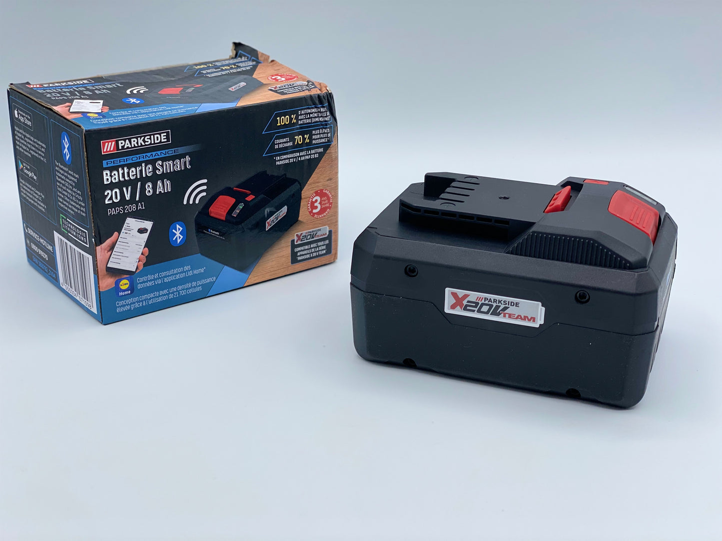 PARKSIDE PERFORMANCE® Batterie Smart PAPS 208 A1, 8 Ah, 20 V connectée neuf