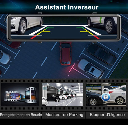 Dashcam de Voiture avec GPS, 2,5K Avant Arrière Ecran Tactile 12 Pouces 2560P Ultra HD neuve