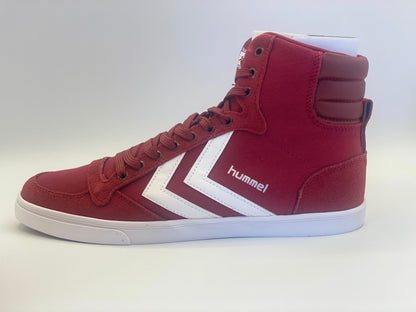Hummel Slimmer Stadil High Lifestyle Sneaker Baskets Rouge 063511 7647 Neuf