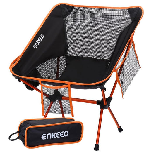 ENKEEO Chaise de Camping Pliable Chaise Camping Ultra-Légères Portatives avec Le Sac de Transport (1,2 kg)