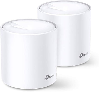 TP-Link Deco WiFi 6 Mesh AX 5400Mbps Deco X60(2-Pack) V3.2, Système WiFi 6 pour Toute la Maison, Couverture de 490㎡, Installation Facile, Contrôle Parental, Compatible avec Toutes Les Box Fibre