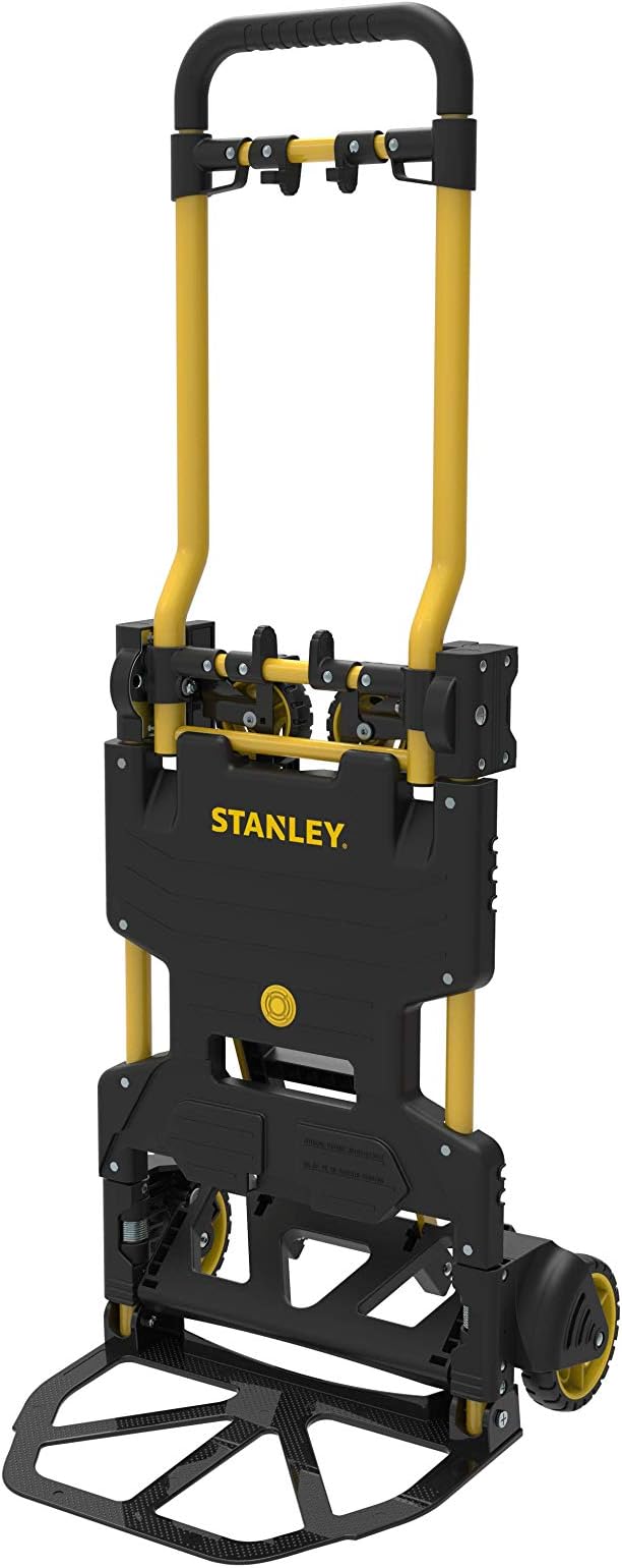 Stanley CHARIOT PLIABLE 2 EN 1, NOIR / JAUNE, Ajustable neuf